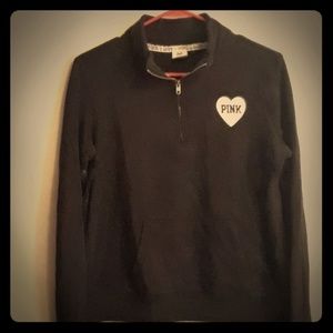 Pink half zip up sweatshirt